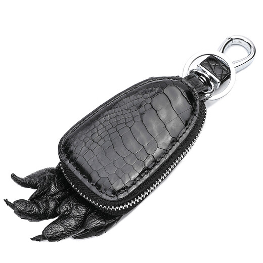 Vitas Glajofu Crocodile en cuir clés sac en cuir authentique simple de voiture simple clés de voiture de taille de carte multifonction sac crocodile Claw Chain Crocodile Belly Key Sac