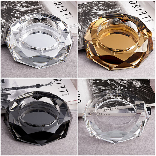 Weiyang WYS-683 Crystal Glass Aschenbecher Hotel Büro Hotel Aschenbecher Star Anis Aschenbecher Elektroplatten Silbermodell 18 cm