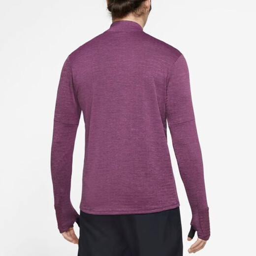 Nike (NIKE) long-sleeved T-shirt men's spring and autumn sportswear running training fitness half-zipper pullover DD566 DD5663-653 pink purple M
