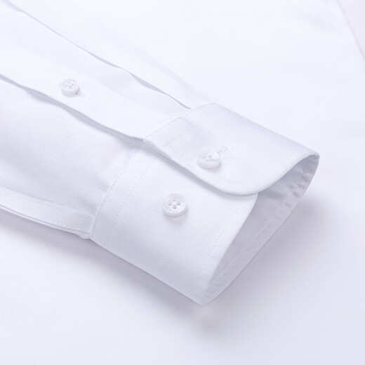 ROMON 200 count DP no-iron long-sleeved shirt men's high-end business casual top pure cotton shirt white 40