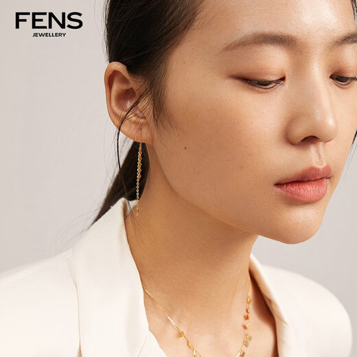 FENS Jewelry 18K Gold Earrings Women's Glitter Earrings Pure Desire Earrings Birthday Gift 1