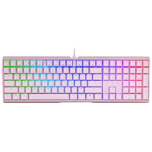 CHERRY Cherry MX3.0S 108-key mechanical keyboard Wired gaming keyboard E-sports computer laptop office Full size Pink RGB tea scroll