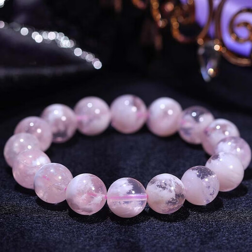 Eternal symbol Argentina natural snowflake ghost bracelet female cherry blossom pink cornucopia crystal bracelet birthday gift for girlfriend Collection level Argentina pink snowflake ghost-9mm