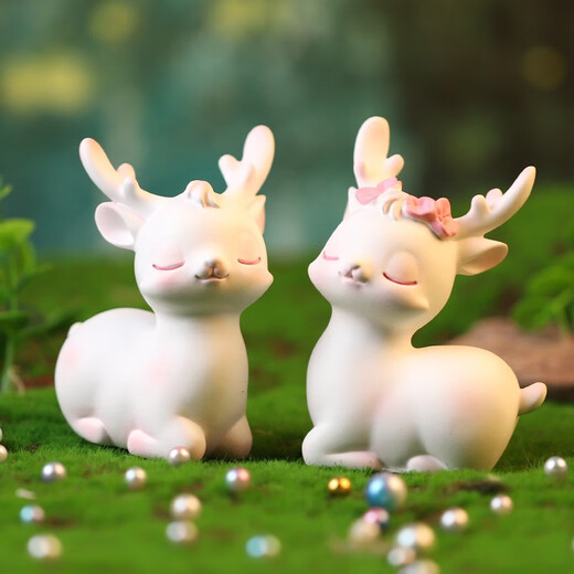 Enchanting cat and deer night lamp desktop decoration girl birthday gift girl high-end feeling to give girlfriend practical gift [yellow] Yilu You night lamp - gift box gift for girls romantic surprise gift