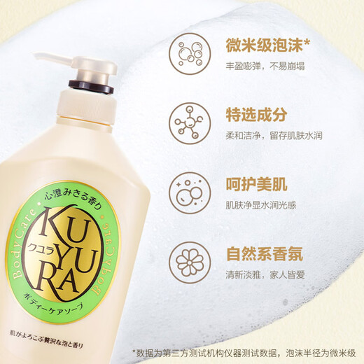 Keyouran Ding Yuxi's same style shower gel with rhubarb bottle 550ml, skin-beautifying fragrance, moisturizing, refreshing and long-lasting fragrance