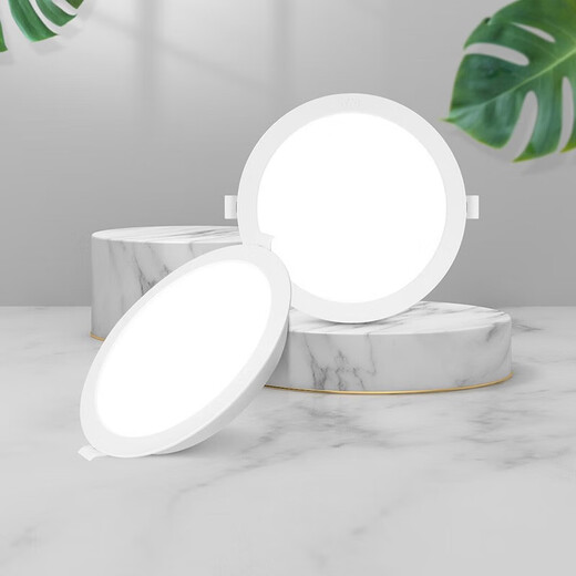 NVC Lighting (NVC) led ultra-thin downlight ceiling light embedded high-wattage high-bright downlight downlight 18W-positive white light-opening-14.5-15cm white