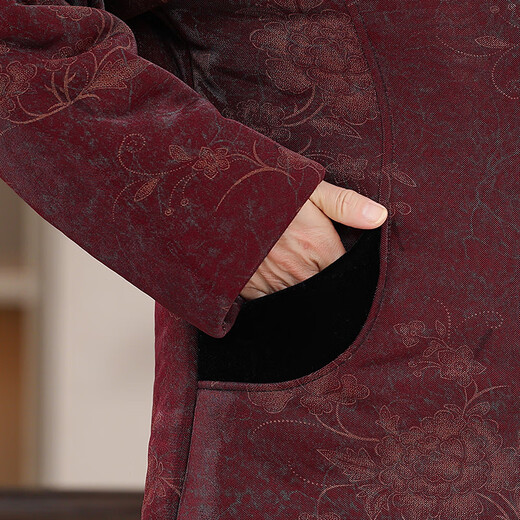 
Ziyan middle-aged and elderly cotton clothes for women in winter, cotton clothes for mothers, cotton jackets for elderly women, thick coats for grandmas, clothes for elderly people, L826 dark blue XL (recommended 80-100 Jin [Jin equals 0.5 kg])