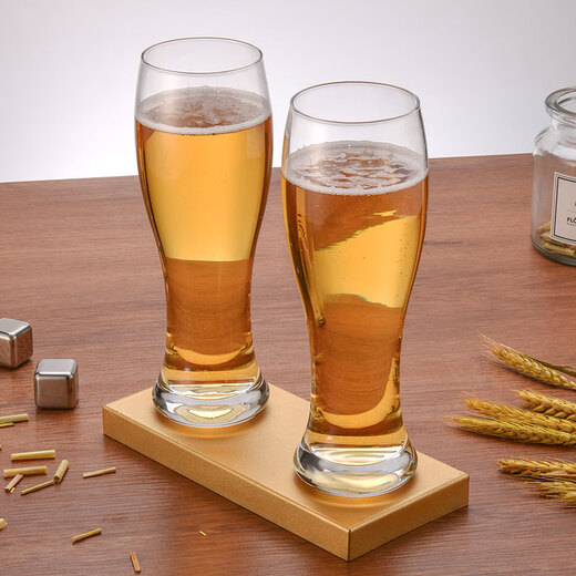 CLITON Waist Beer Cup Home Glass Water Cup Draft Beer Cup Bar Restaurant Large Capacity 697ml Beverage Juice Cup 2 Pieces