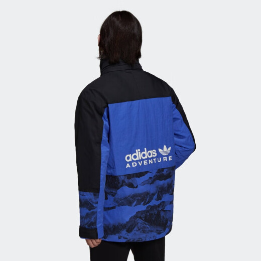 Adidas Jacke Herren Winter Clover Casual Sportswear Vielseitig trendy verdickte, warme winddichte Kapuze -Down -Jacke H13578/80% Grau Ente Down s
