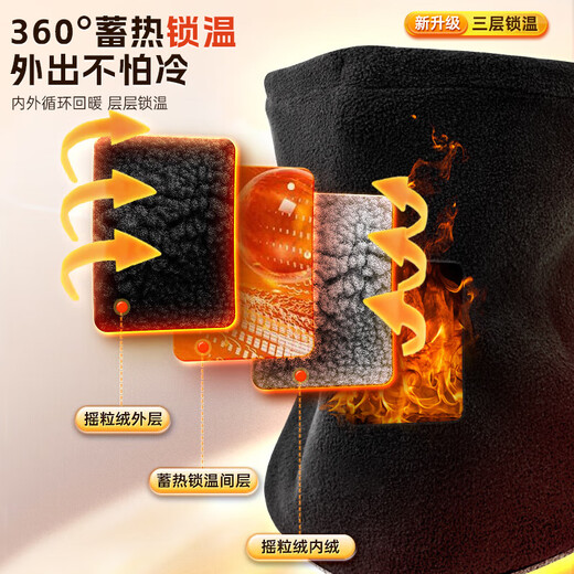 Peak scarf winter men's cycling mask cold protection hat warm face and neck scarf hood cycling wind and dust black