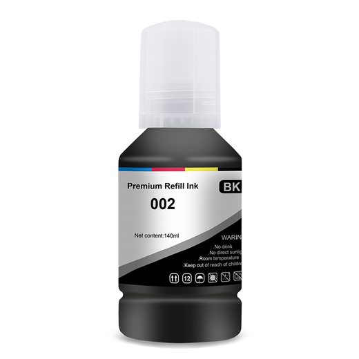 Cypress, подходящий для Epson 002 Ink L4158 L4168 L4165 L6168 L6178 Струйный принтер чернил картридж 002 Черные чернила-140 мл
