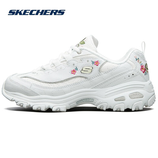 SKECHERS Fashionable and casual women's trendy embroidered panda shoes 11977/WHT 35