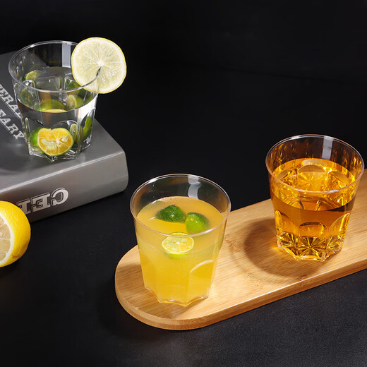 Badger disposable cup aviation cup drinking cup beer liquor cup hard plastic tea cup octagonal cup 200ML*50 pieces