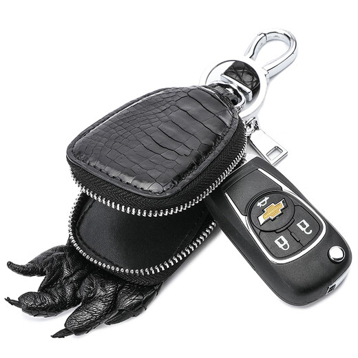 Vitas Glajofu Crocodile en cuir clés sac en cuir authentique simple de voiture simple clés de voiture de taille de carte multifonction sac crocodile Claw Chain Crocodile Belly Key Sac