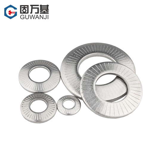 Guwanji 304 stainless steel butterfly gasket saddle-shaped single-sided toothed washer round anti-slip flat washer metal toothed anti-loosening M8x18x1.4 medium size (20 pieces) 304