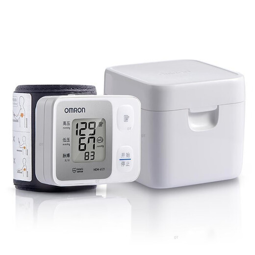 欧姆龙（OMRON）血压计测量仪家用电子血压器智能全自动高精准手腕式 高端款手腕血压计-HEM-6182