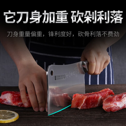Shibazizuo Küchenmesser Küchenmesser Schneidemesser Fleischhacken Knochenhackmesser Großes Knochenmesser Beschwert Yangjiang Shibazi Küchenmesser Home Schwarz Silber Drachenknochen Hackmesser BS9908-A