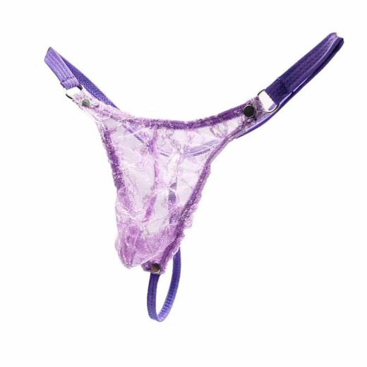 ROSELEX confidential delivery men's sexy adult thong mesh breathable underwear T-shaped pants low waist see-through pink one size fits all