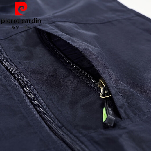 
Pierre cardin men's vest men's spring and summer thin breathable outdoor casual vest vest middle-aged quick-drying jacket men's knitted dark blue 9901 [with inner bag] L