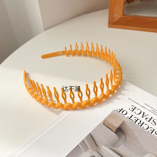 Dabuliu Zähne-resistente Nicht-Schlupf-Stirnbandmädchen Gummi Stirnband Waschen Gesicht Make-up Reparieren Haare Crushing Artefact Pressen Haarband Haartkarte Farbe 9274i Schwarzes Stirnband