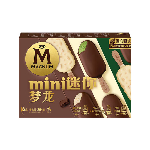Menglong Wang Jiaer recommends Heluxue Mini Menglong Vanilla + White Chocolate + Matcha Ice Cream 42g*6 pieces