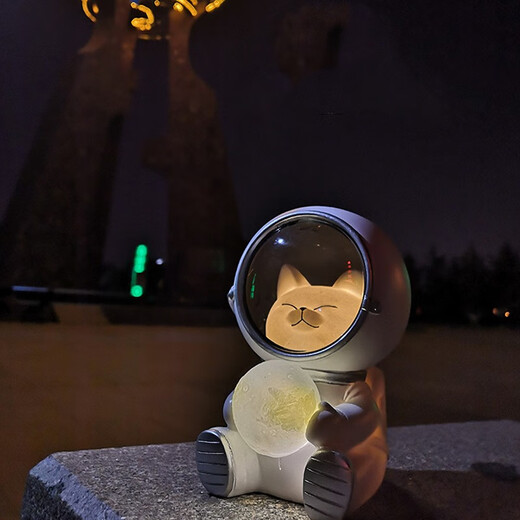 微光里宇航员小夜灯摆件卧室床头氛围灯生日礼物送闺蜜孩子儿童学生 星系守护者小夜灯【小熊】