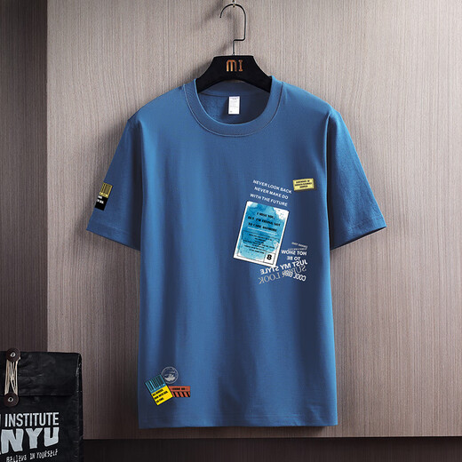 
Boledi teenager summer suit boy T-shirt Korean version 12-15 year old junior and senior high school students top 14 medium and senior children pure cotton short sleeves T9926 gray 175 2XL (130-145Jin [Jin equals 0.5 kg])