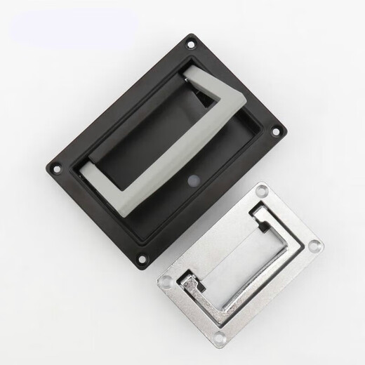 LS003折叠面板拉手机箱柜工业拉手LS125工具箱703暗提手LS702把手 LS7022小号锌合金砂白拉手