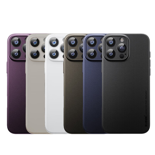 Maimi es adecuado para la caja de teléfonos móviles de iPhone 16 Pro Max, Fine Hole Ultra-Din Light Luxury Apple 16Promax Ultra-Dino Case de protección transparente eszonal, Shell Creative Men's Simple, Apple 16Promax 丨 Classic Black 丨 Super Fino Micro-Matte