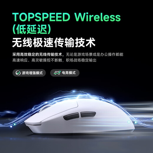 Maicon (MCHOSE) A7 high-end lightweight wireless mouse gaming e-sports office wired/2.4G/Bluetooth three-mode connection PAW3950/3395 ergonomic non-porous design A7 Pro blue
