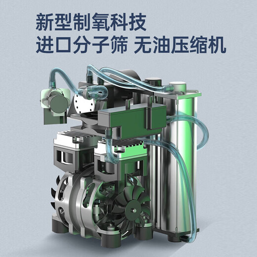 Small and portable oxygen concentrator, car-mounted, household, elderly and pregnant woman oxygen machine, light sound, small and portable, 6L large flow level + with atomization