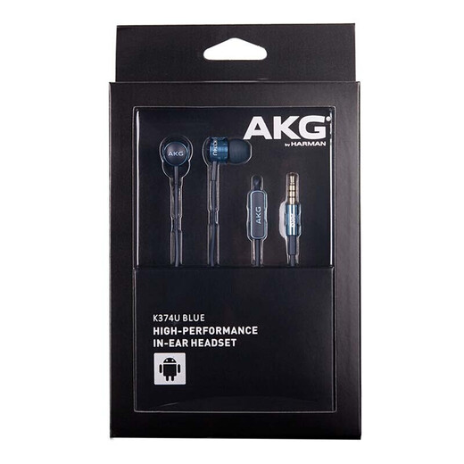 AKG Ai Technology K374 U wired headphones with HIFI in-ear mobile phone line-controlled earbuds game karaoke voice K374U silver with mic