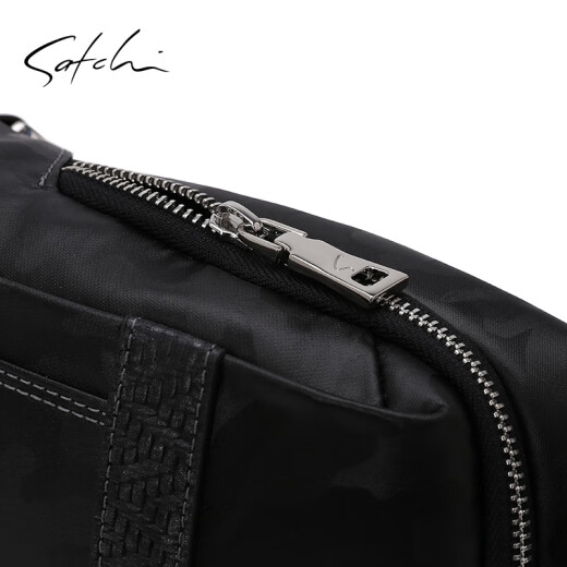 Satchi Sachi Bolso de pecho Bolso de hombros de moda para hombres adolescentes Crossbody Bag Ax12189-9h Black-Ax12189-9h