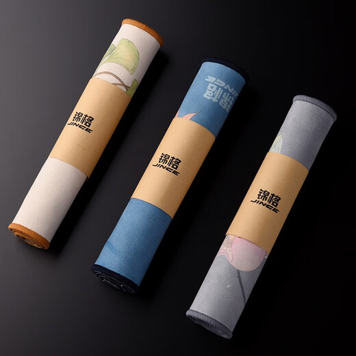 Jinge absorbent tea towel, painted tea cloth, thickened high-end tea tablecloth, small square towel, kung fu tea set, tea ceremony accessories, lotus painted tea towel, thickened length 30*width 20cm
