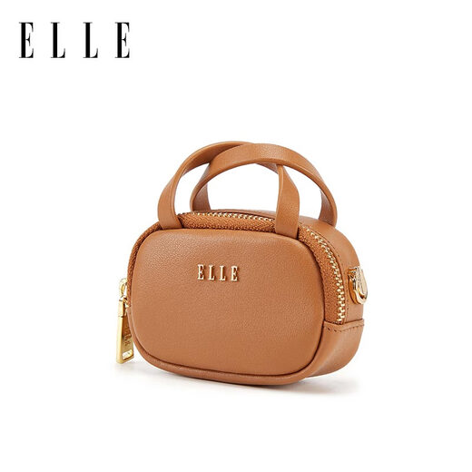 ELLE SAG FEMMES Chaîne d'oreiller souple Sac Multifinection Key Small Bag Mini Mini Headphone Chain Sac 520 Cadeau 24620 Brown