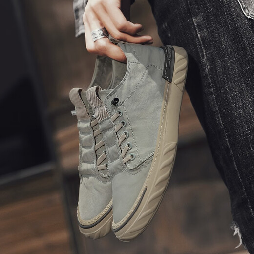 DOLLVAN2025 Frühling und Sommer neue Herrenschuhe wasserdicht, Anti-Skating, atmungsaktiv, lässig, faul einbeinig, modisch und vielseitig, Sneakers W838 grün 41