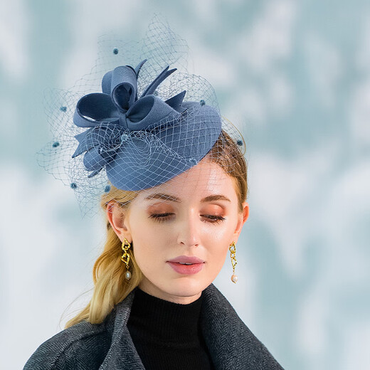 EE Winter New British Style Hat Women's European and American Fashion Banquet Hat Black Adjustable