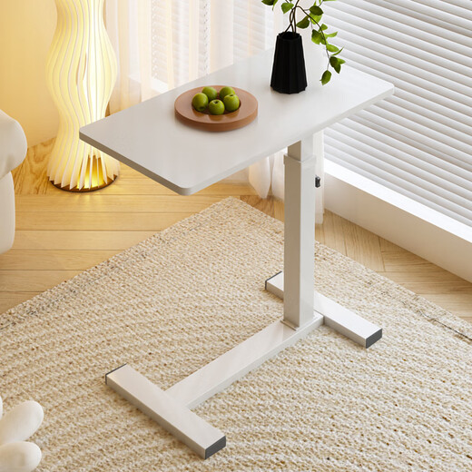 Jingcai computer desk lifting bed table study table desk removable sofa side table JDZ15 white standard model