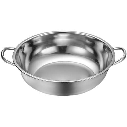 Sujie Olla Caliente de Acero Inoxidable Olla de Sopa Transparente espesada de Doble Oreja Olla Seca Olla Caliente Cocina de inducción doméstica Olla Caliente Especial Olla Comercial Sopa Clara de Ovejita 8-10 Personas 40 cm