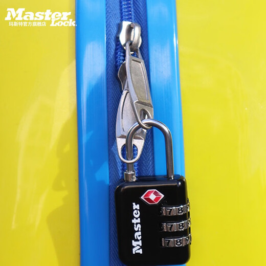 Masterlock Passwort Sperre TSA Sperre Geschäftsreise Geschäfts Reise Abland Gepäckverriegelungssperrung einstellbares Passwort robust und langlebig 4631 Schwarz