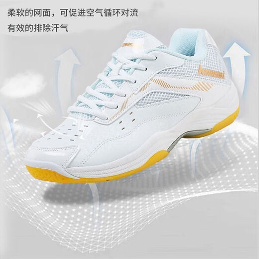 Kawasaki Kawasaki authentic new professional badminton shoes for men and women shock-absorbing and anti-slip breathable training sneakers K-086 086 white 40
