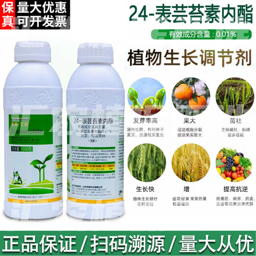 24 epibrassinolide foliar fertilizer relieves phytotoxicity and freezing damage, promotes root growth, preserves flowers and fruits, pesticide growth regulator 500g