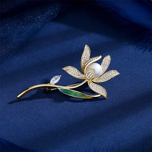 Marco Bizzarri gives teachers a Teacher's Day gift, high-end orchid brooch for women, exquisite pearls, corsage for women, suit anti-exposure accessories, 520 gift for girlfriend, birthday gift for best friend