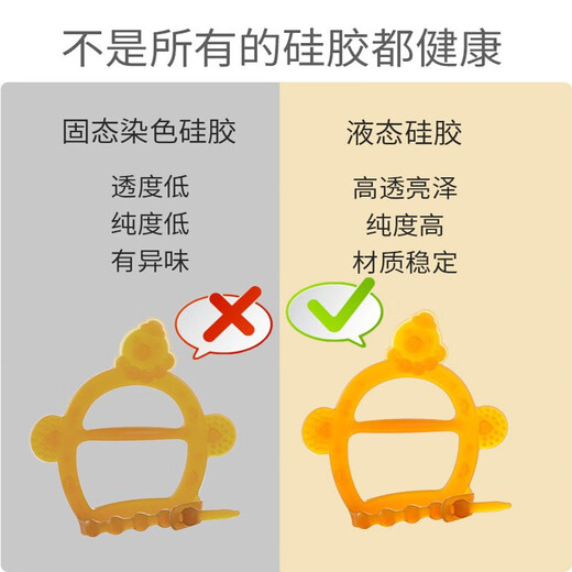 Yoshida Hisamori Giraffe Bite Baby Mushroom Teether Bracelet Fruit and Vegetable Toy Rattle Baby Silicone Boilable Nano Silver Bracelet (2 Pack)