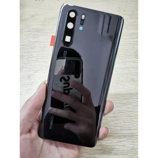 Huawei P30 glass back cover replaces P30PRO original glass back case p30pro mobile phone battery cover back screen case p30pro [bright black] back cover