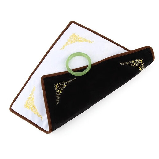 Pei Linkai black and white double-sided jewelry display cloth double-sided velvet counter jewelry jade jade viewing cloth cultural play display doily 40cm*40cm