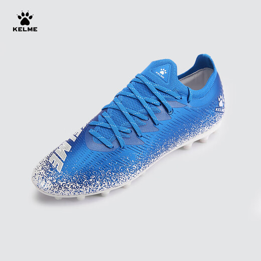 卡尔美（KELME）MG足球鞋男透气短钉球鞋学生比赛圆钉球鞋成人 彩蓝白 44 