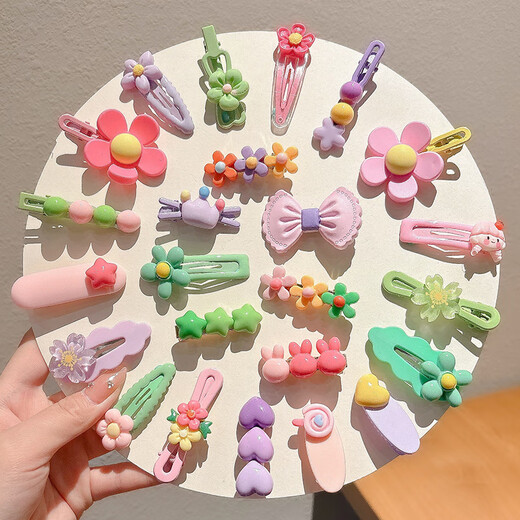 GOTOVAN2024 new color bb clip cute duckbill hair clip girl side bang clip children's headdress broken hair card color hair clip random version