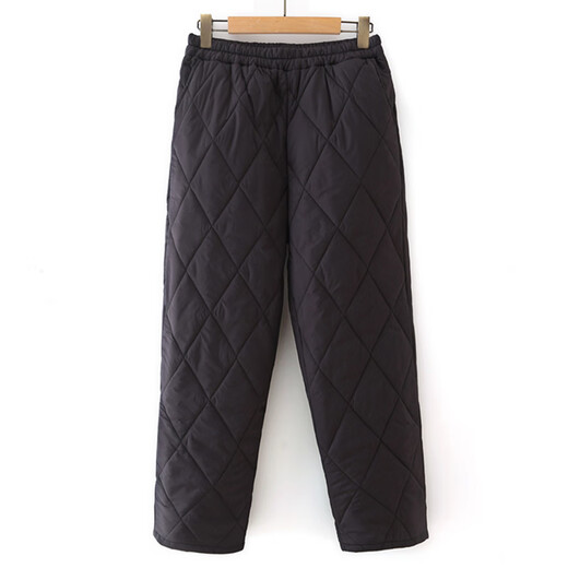 Warm winter duck duck old lady high waist plus fat thickening warm down cotton pants for the elderly winter women old lady light cotton pants winter outer 8312 beige straight 3XL recommended 150-170Jin Jin equals 0.5 kg