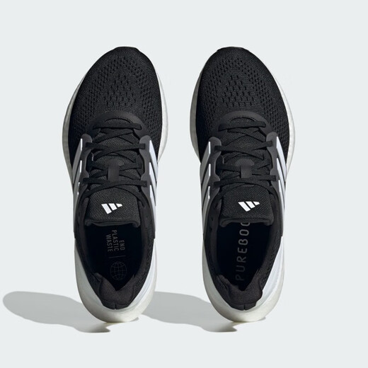 阿迪达斯 （adidas）男鞋春秋新款PUREBOOST23跑步鞋减震网面透气运动鞋 IF4839黑白 39 (240mm)